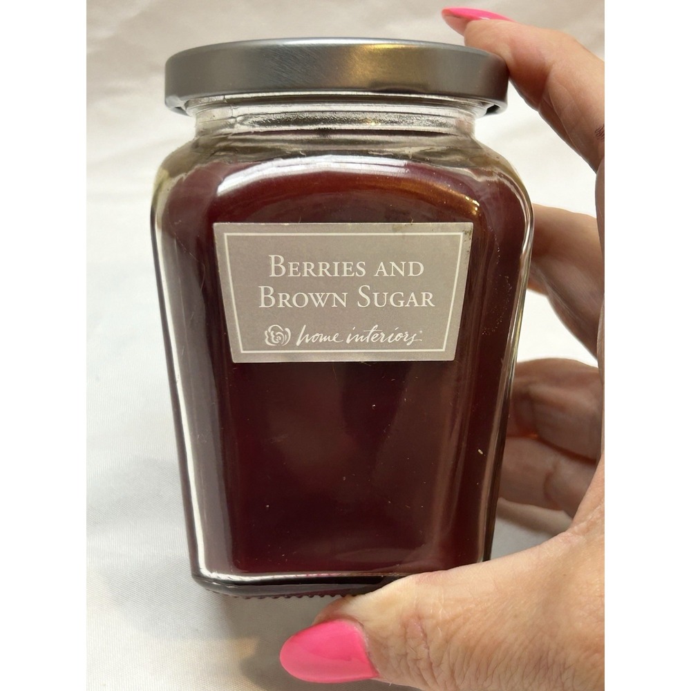 VTG Home Interiors Berries & Brown Sugar Jar Candle 7.5 Oz NOS